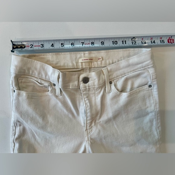 Levi's Slimming Skinny Women's Size 29 White Denim - Picture 8 of 13